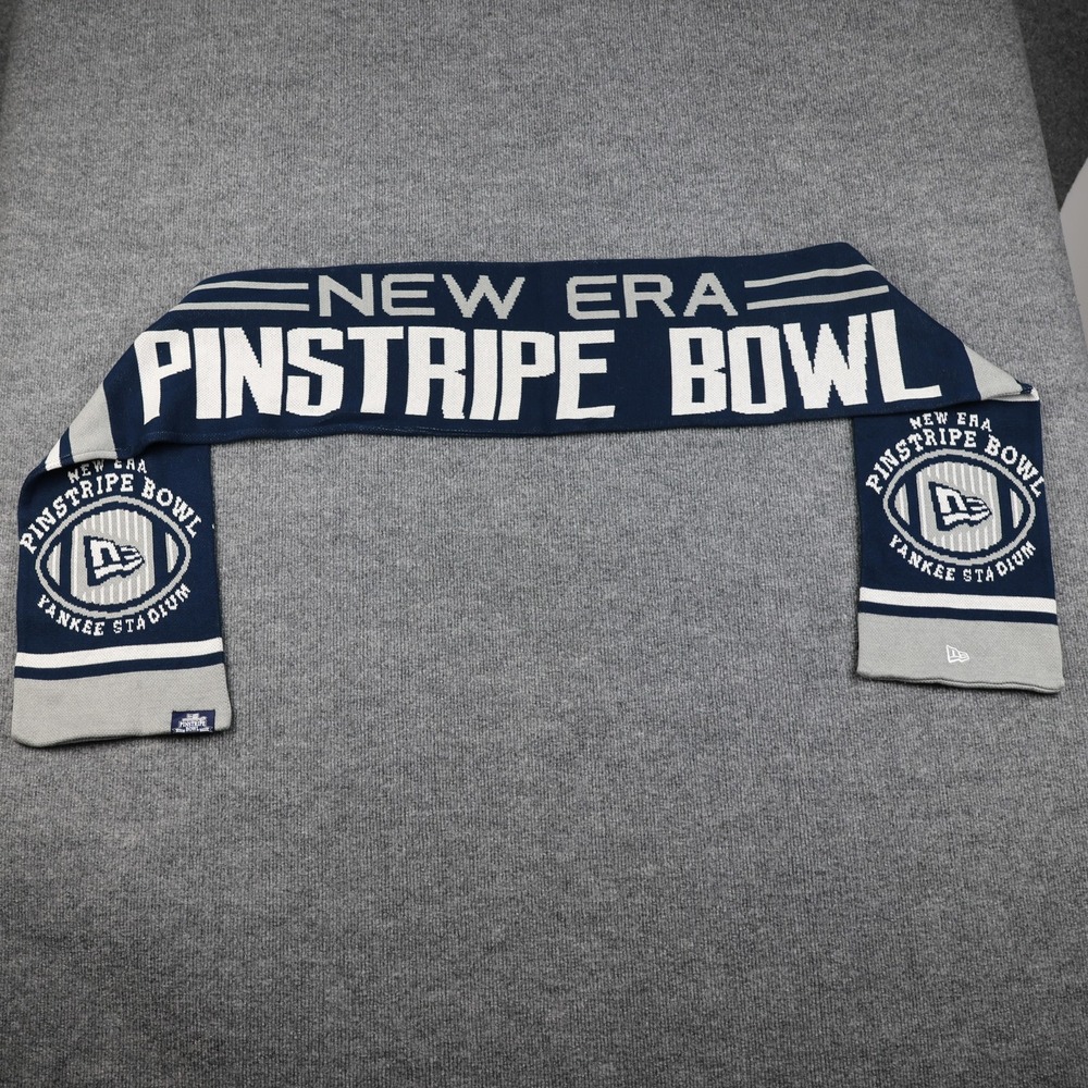 Pinstripe Bowl Scarf Navy Gray NCAA Football College New Era Knit Yankee Stadium